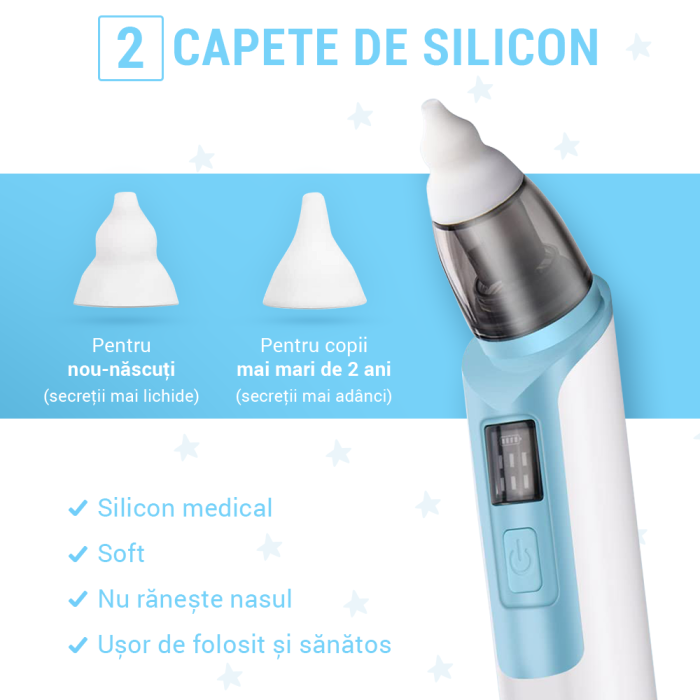 Aspirator nazal electric IMA Baby, albastru