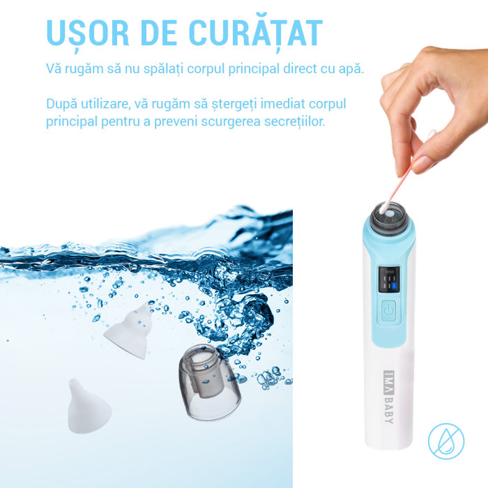 Aspirator nazal electric IMA Baby, albastru