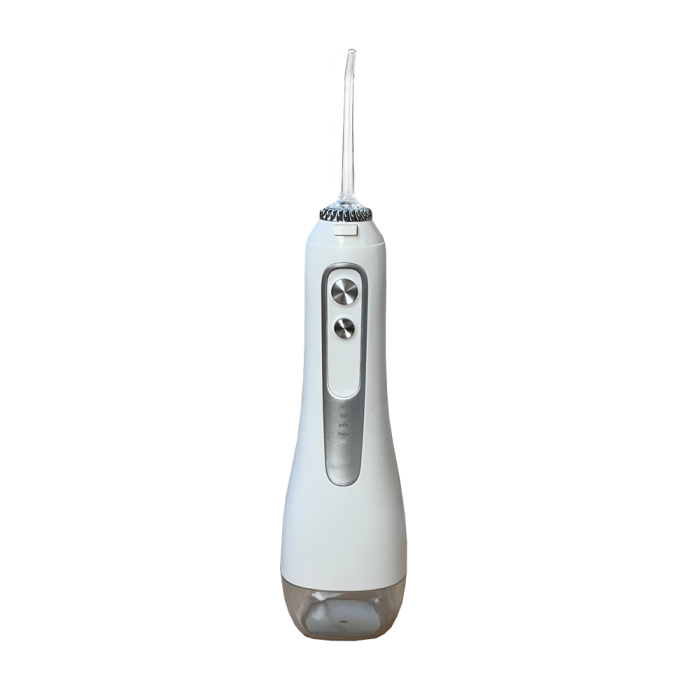 Irigator Oral  IMA Trend, Profesional pentru Dus Bucal și Oral, Presiune 70-120PSI, 3 TREPTE de presiune, Fara fir, Portabil, IPX7, Rezervor 320 ML, Baterie 1600mAh, 360°, Capete Intradentare Incluse Alb/Gri