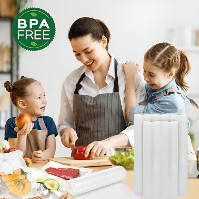 Rola folie profesionala IMA Trend pentru aparate de vidat alimente, rezistenta, compatibilitate universala, Dimensiune 25x500cm, Transparent - imagine 6