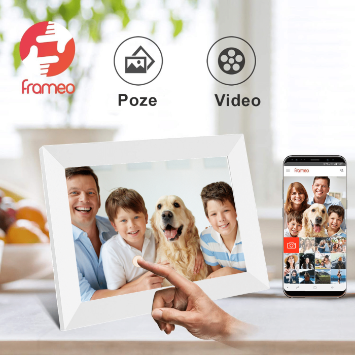 Rama foto digitala IMA Trend®, 10.1 inch, aplicatie Frameo, Android 6, RAM 1GB, Memorie interna 32GB, Touchscreen 800x1280 HD IPS, Slot USB, card SD, difuzor 2x2W, poze/video, Alba - imagine 4