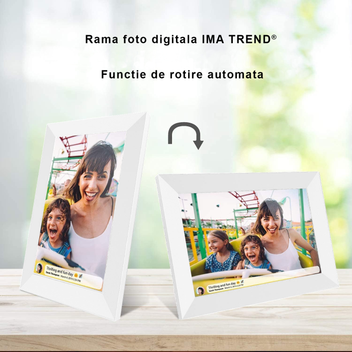 Rama foto digitala IMA Trend®, 10.1 inch, aplicatie Frameo, Android 6, RAM 1GB, Memorie interna 32GB, Touchscreen 800x1280 HD IPS, Slot USB, card SD, difuzor 2x2W, poze/video, Alba - imagine 7