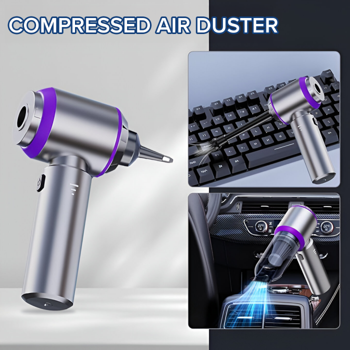 Aspirator de mana portabil cu acumulator 2 in 1 IMA Trend ST Plus,  pentru uz casnic sau auto, putere 100W, 3 Viteze, 15000 Pa, Filtru HEPA, Functie Suflanta, Functie Aspirare, 680L/min, 80.000 rot/min, incarcare Type-C, Acumulator 6000 mAh, 9 Accesorii, Argintiu - imagine 4