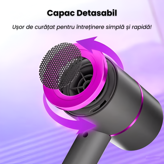 Uscator Par Profesional IMA Trend, 1800W, Feon 2 Viteze si 3 trepte de temperatura cu aer Rece/Cald, Ioni Negativi, 3 Capete Interschimbabile, Temperatura Constanta 57°C, Design Ergonomic/Silentios, Uscare/Stilizare/Ondulare, Accesorii, Gri - imagine 8