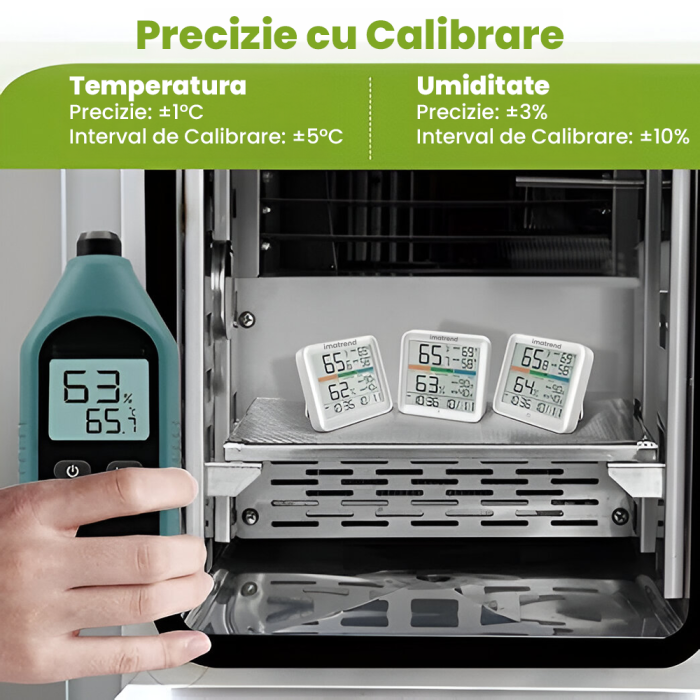 Termometru si Higrometru de camera IMA Trend YG5275 Pro, ecran 3.7 inch, Indica Ora si Data, Lumina, Touch, Indicator comfort, Citire 15s, 3 tipuri de montare, gama profesionala, Alb - imagine 4