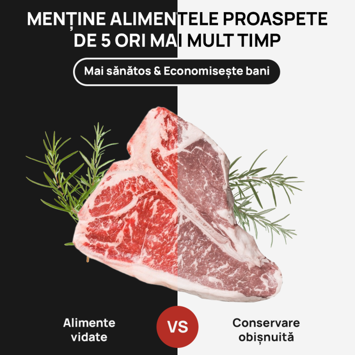 Aparat de vidat si sigilat alimente IMA Trend, 130W, 70kpa, 5 functii vidare umed/uscata/soft, panou de comanda tactil, 30 cm bara de lipire, Cutter Incorporat, cu 5 Pungi 20x30cm si o Rola de 20x300cm incluse, Functie de Sigilare si Vidare Automata, Gri - imagine 6
